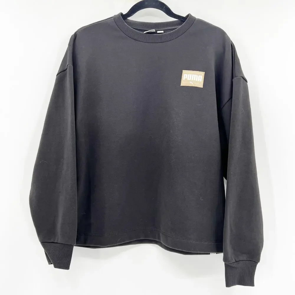 Puma Black Pullover Crewneck Sweatshirt M‎